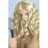 viking with moustache wig for hair accessory fancy dress