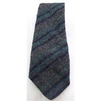 Vintage Millars, grey, blue & green striped wool tie