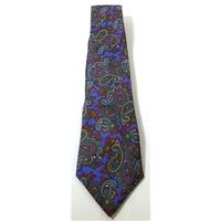 Vintage Michael Made in England Paisley Print Pattern Multicoloured Silk Tie