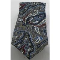 Vintage St Michael blue mix paisley print tie