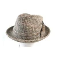 vintage christys size m green flair tweed trilby
