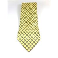 Vintage Paolo Gucci Blue and Yellow Patterned Silk Tie
