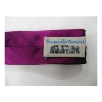 Vivienne Westwood Magenta Metallic Silk Tie