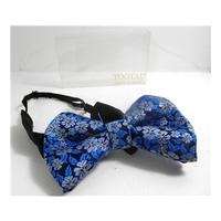 vintage tootal two tonal blue floral bow tie