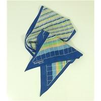 Vintage Jacqmar Geometric Print Long Silk Scarf with Rolled Edges