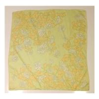Vintage Jacqmar Floral Silk Scarf with Rolled Edges