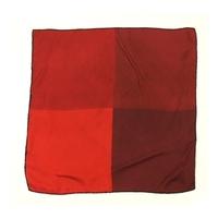 vintage unbranded red gradient square silk scarf with rolled edges