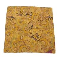 Vintage Multi-Coloured Silk Scarf With Quirky Floral Design And Machined Edges