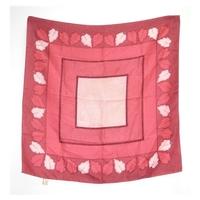 vintage hand printed rouge pink autumnal leaves scarf