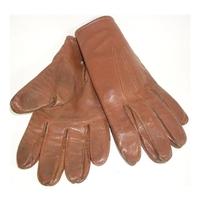 Vintage Meakers - large - brown - leather gloves