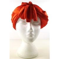 Vintage 1960\'s Trikki Edna Wallace Dark Coral Turban Style Hat