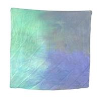 vintage mint teal and blue lilac colour blend silk scarf with rolled e ...