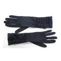Vintage Deep Sea Blue Gathered Gloves