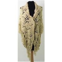 vintage style unbranded cream wool shawl unbranded size not specified  ...