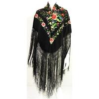 Vintage Style Floral Embroided Shawl