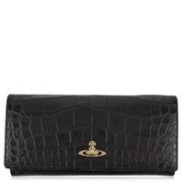 VIVIENNE WESTWOOD ACCESSORIES Croc Opio Orb Leather Purse