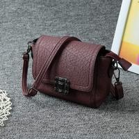 vintage soft pu hasp flap mini shoulder messenger womens crossbody bag