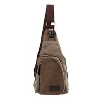 vintage mens canvas military bag zipper pocket shoulder travel bag hik ...