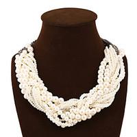 Vintage Bohemia Style Multilayer Pearl Necklace Fashion Joker Statement Necklace For Women Pearl Jewelry Tassel Necklaces