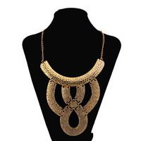 Vintage/Party/Work/Casual Gold Plated Statement