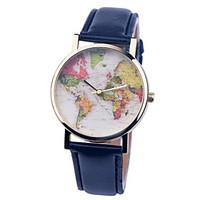 Vintage Watch Map Leather Watch Womens Watch Ladies Watch Mens Watch Unisex Watch Cool Watches Unique Watches Fashion Watch