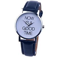 vintage watch now is a good time leather watch womens word watch mens  ...