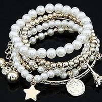 Vintage/Cute/Party/Work/Casual Alloy/Imitation Pearl Stacked Bracelet