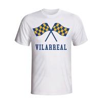 villarreal waving flags t shirt white kids