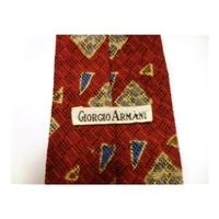 Vintage Giorgio Armani Red Patterned Tie