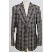 Vintage 70\'s John Collier, size 42R brown checked jacket