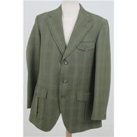 Vintage 70;s Dunn & Co, size 40 green checked jacket