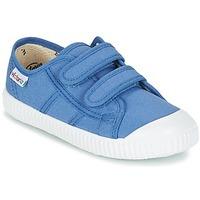 victoria basket lona dos velcros girlss childrens shoes trainers in bl ...