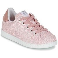 victoria deportivo glitter girlss childrens shoes trainers in pink