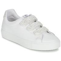 Victoria DEPORTIVO PIEL VELCROS GLITTER KID girls\'s Children\'s Shoes (Trainers) in white