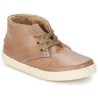 victoria 6785 girlss childrens shoes high top trainers in brown