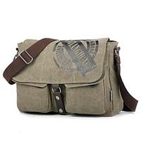 vintage men women canvas messenger shoulder bag