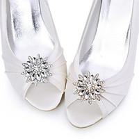 vintage flower crystal detachable decorative accents plastic shoe clip ...