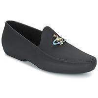 vivienne westwood enamelled orb moc mens loafers casual shoes in black