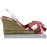 Vienty high wedge sandal seaside women\'s Espadrilles / Casual Shoes in red
