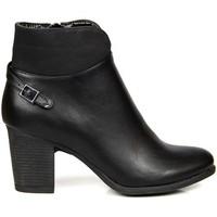 vinceza czarne ocieplane na supku womens low ankle boots in black