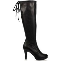 vinceza czarne na platformie womens high boots in black