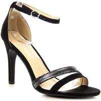 vinceza czarne na szpilce womens sandals in black