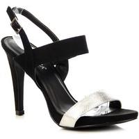 vinceza czarne na szpilce womens sandals in black