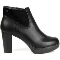 vinceza czarne na platformie ocieplane womens low ankle boots in black