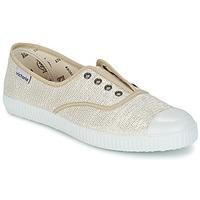 victoria ingles elastico lurex womens shoes trainers in gold