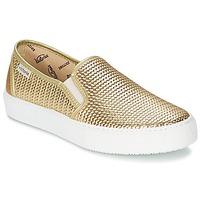 victoria slip on trenza metalizad womens slip ons shoes in gold