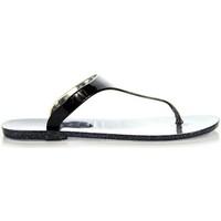 vinceza czarne transparentne metaliczne womens flip flops sandals shoe ...