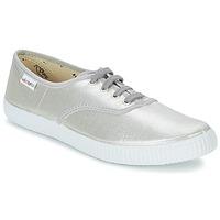 victoria ingles tejido tornosolado womens shoes trainers in silver