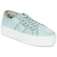 victoria blucher tejido lurex plataforma womens shoes trainers in blue