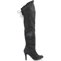 vienty long boot heel womens high boots in black